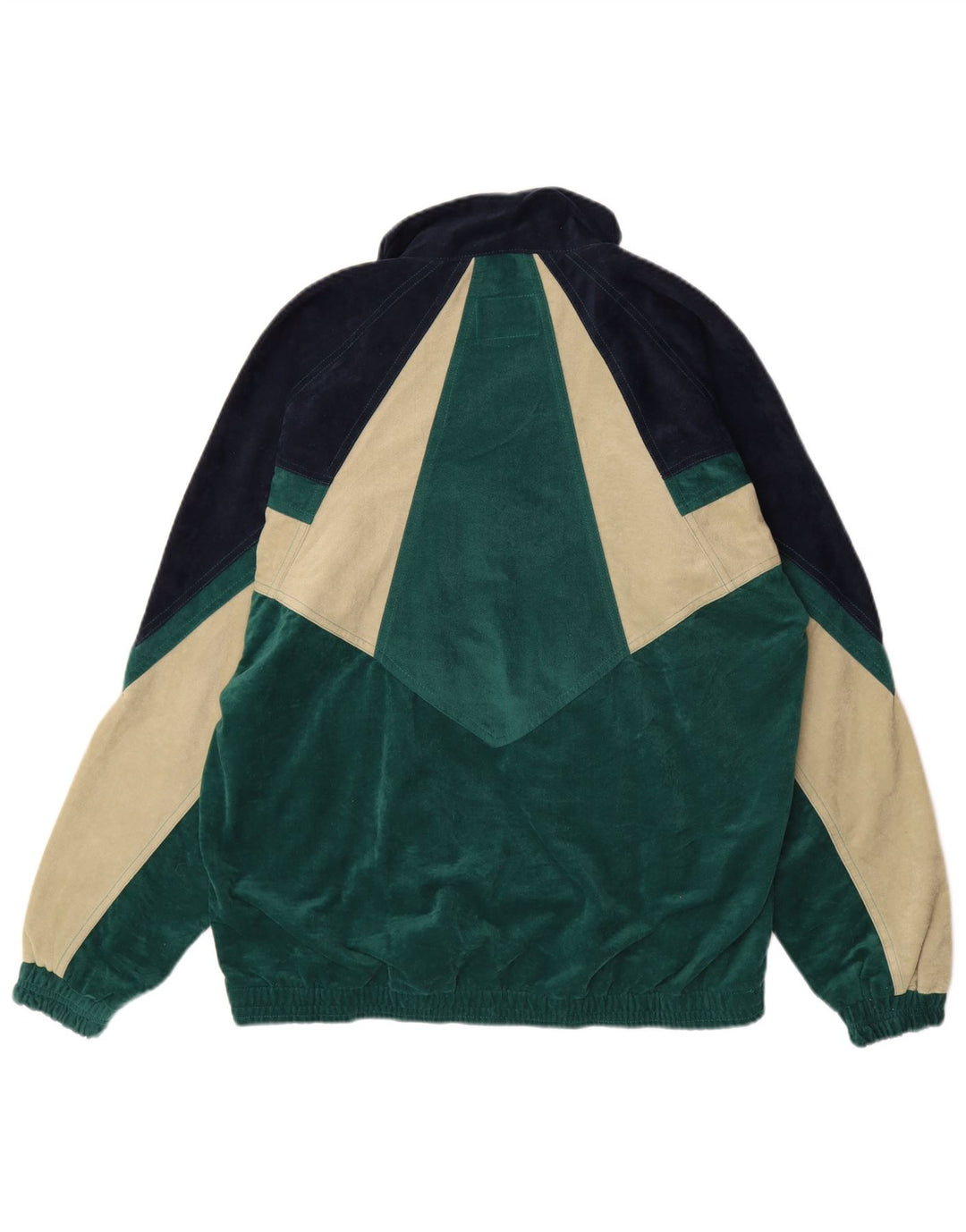 MC KEE'S Mens Velour Full Tracksuit Medium  Green Colourblock Polyester