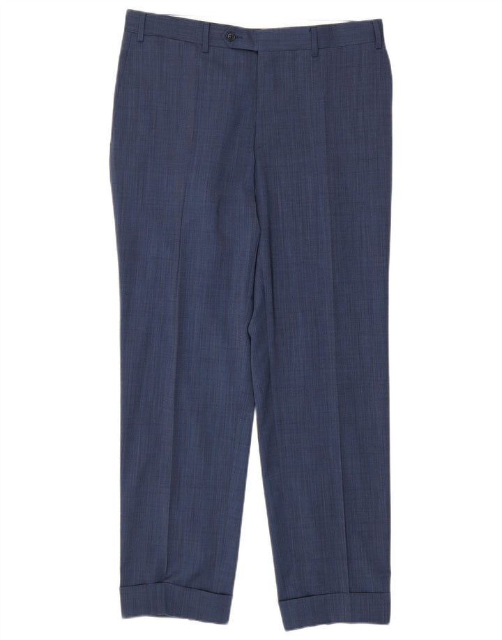 Canali Mens 2 Button 2 Piece Suit IT 50 Large W34 L30 Navy Blue Wool