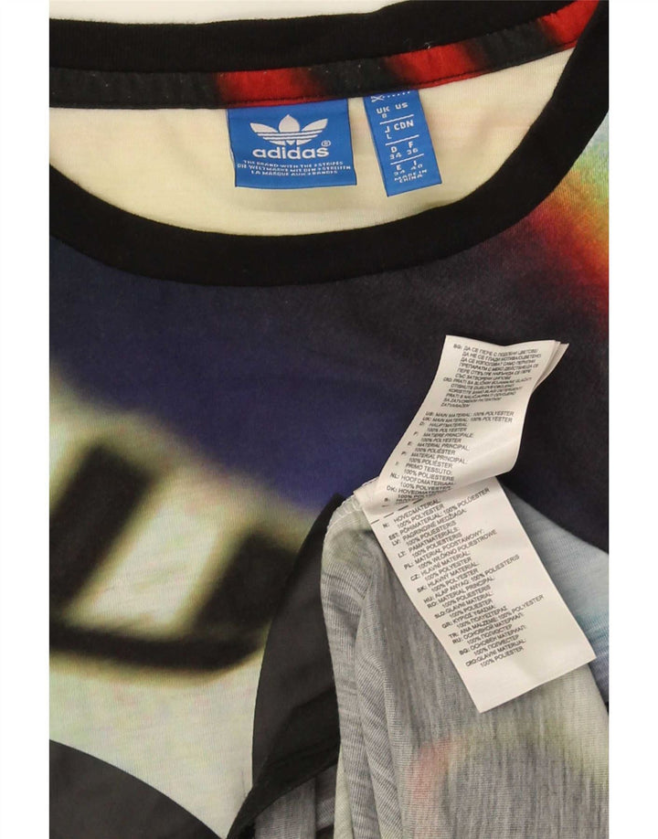 Adidas Womens Graphic T-Shirt Top UK 8 Small Multicoloured Polyester