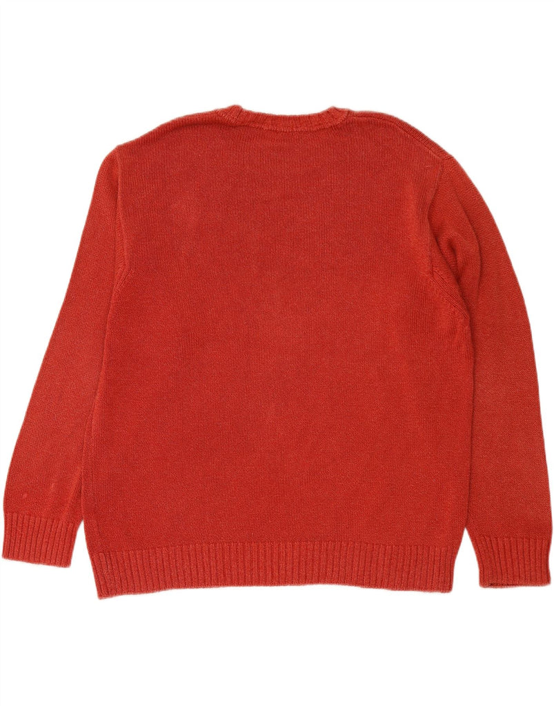 MARKS & SPENCER Mens Crew Neck Jumper Sweater XL Red Cotton Vintage Marks & Spencer and Second-Hand Marks & Spencer from Messina Hembry 