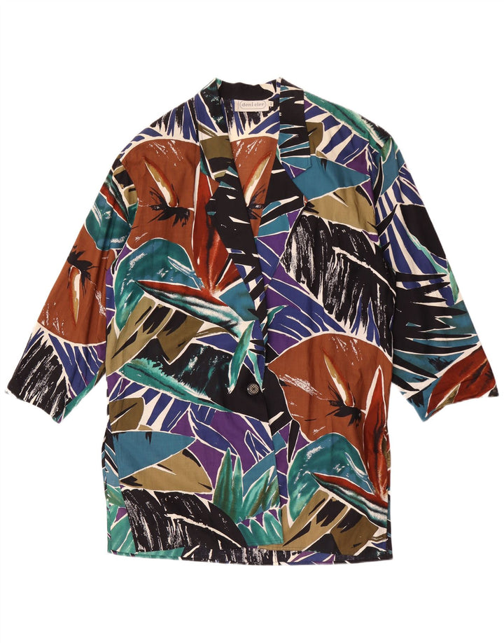 Deni-Cler Womens Oversized Cardigan Top IT 42 Medium Multicoloured Floral