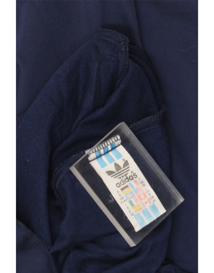 Adidas Mens Tracksuit Top Jacket UK 44/46 Large Navy Blue Polyester