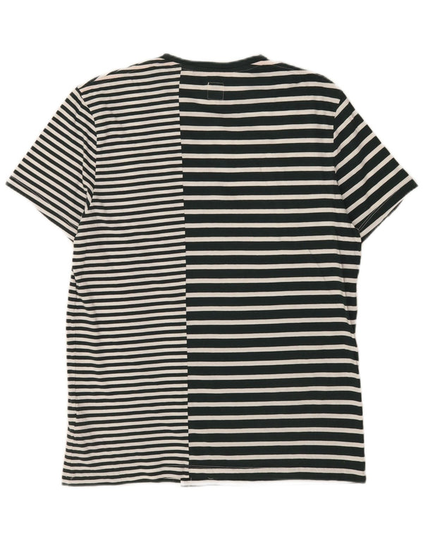 Jack Wills Mens T-Shirt Top Medium White Striped Cotton