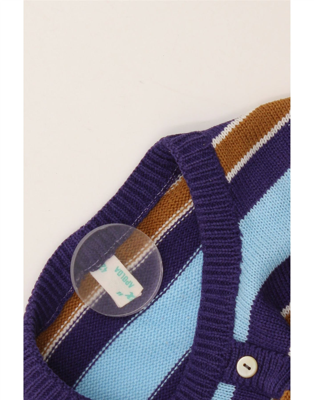 Vintage Womens Crew Neck Jumper Sweater IT 42 Medium Purple Striped