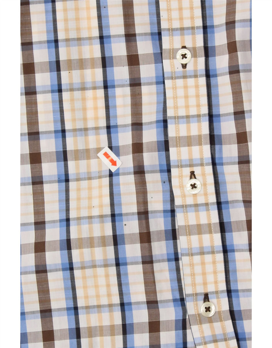 BEN SHERMAN Mens Short Sleeve Shirt Large Multicoloured Check Cotton
