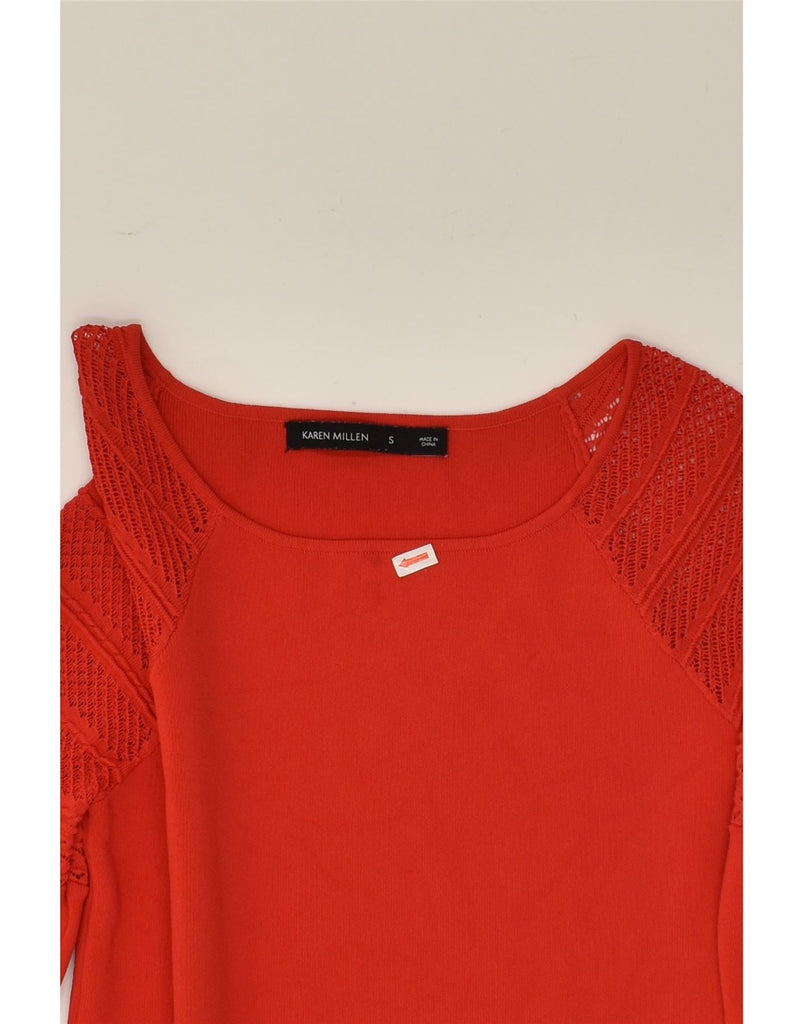 KAREN MILLEN Womens Blouse Top UK 8 Small Red Viscose | Vintage Karen Millen | Thrift | Second-Hand Karen Millen | Used Clothing | Messina Hembry 