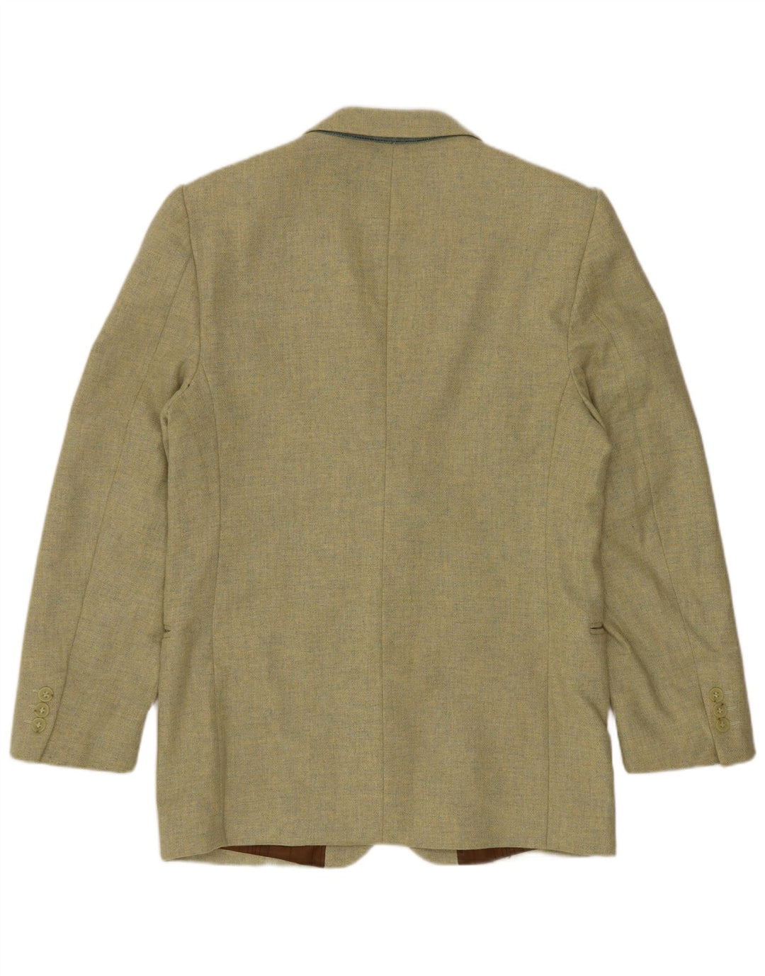 VINTAGE Mens 3 Button Blazer Jacket IT 46 Small Green Wool