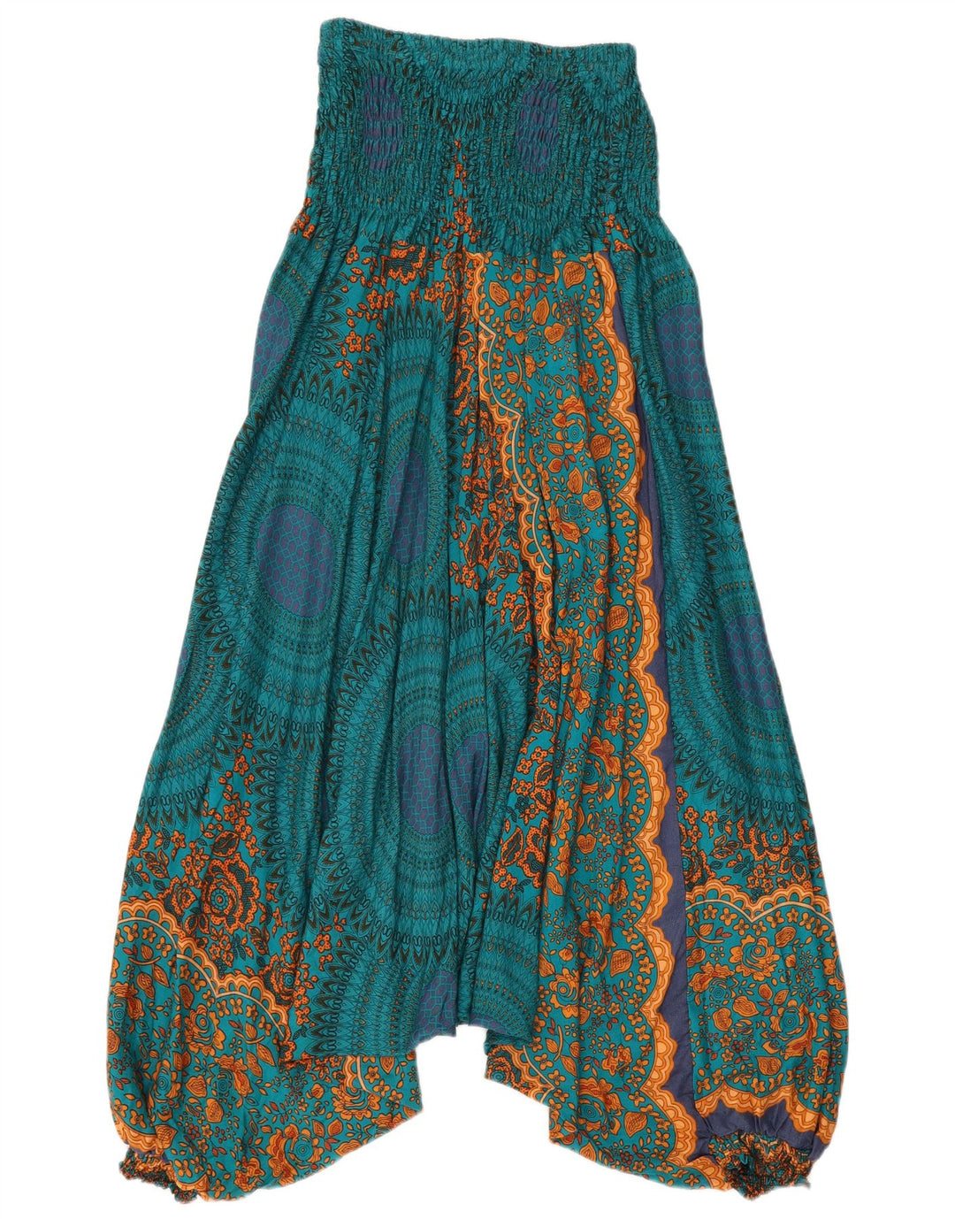Vintage Womens Harem Trousers W24 L24 Blue Paisley