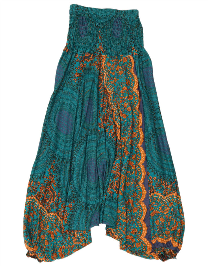 Vintage Womens Harem Trousers W24 L24 Blue Paisley
