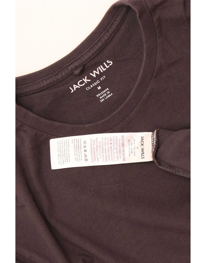 Jack Wills Mens Classic Fit T-Shirt Top Medium Black Cotton