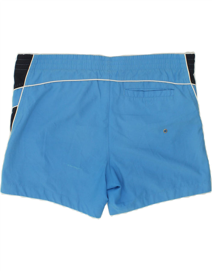 CHAMPION Mens Graphic Sport Shorts Medium Blue Colourblock | Vintage Champion | Thrift | Second-Hand Champion | Used Clothing | Messina Hembry 