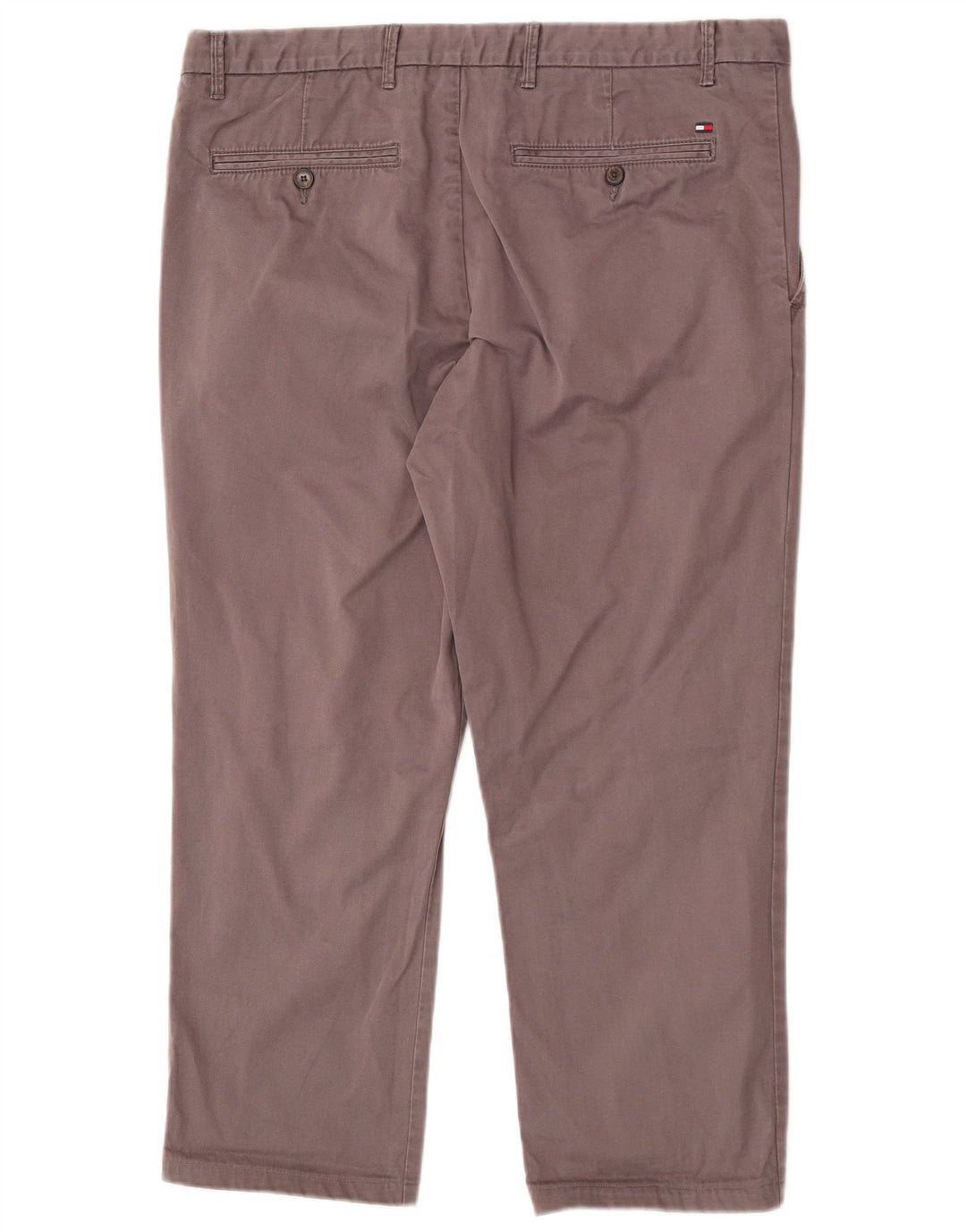 Tommy Hilfiger Mens Cropped Trousers W36 L25 Grey Cotton