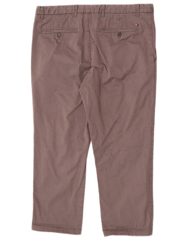 Tommy Hilfiger Mens Cropped Trousers W36 L25 Grey Cotton