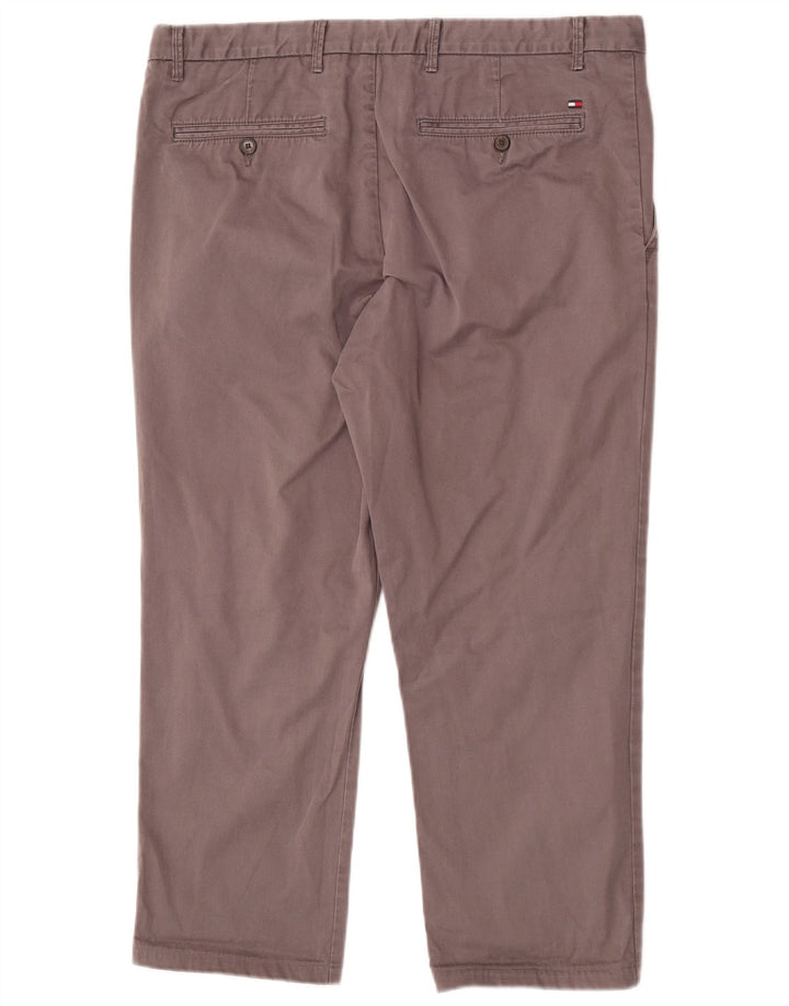 Tommy Hilfiger Mens Cropped Trousers W36 L25 Grey Cotton