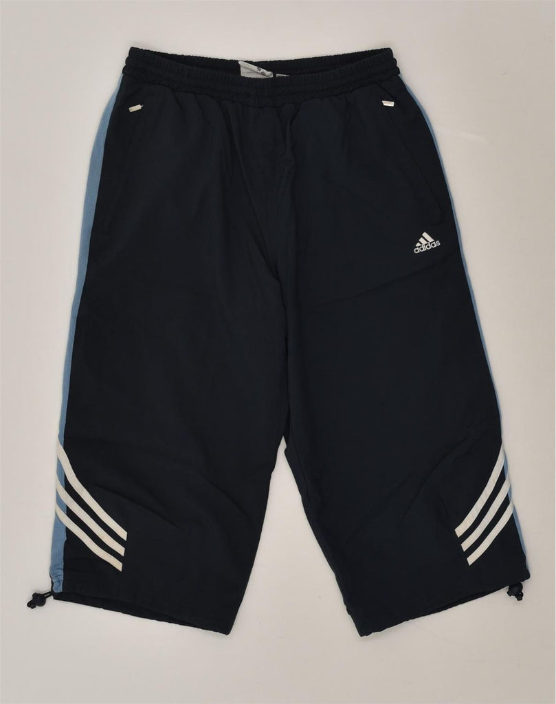 ADIDAS Mens Bermuda Sport Shorts Small Navy Blue Polyester | Vintage Adidas | Thrift | Second-Hand Adidas | Used Clothing | Messina Hembry 