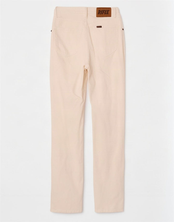 Rifle Womens Straight Jeans W28 L30 White Cotton