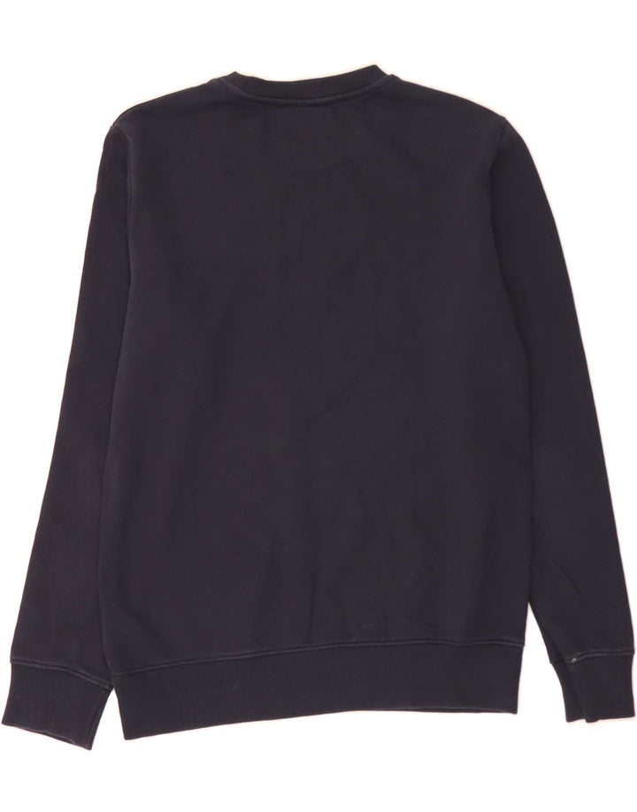 CALVIN KLEIN JEANS Mens Graphic Sweatshirt Jumper Medium Navy Blue Cotton Vintage Calvin Klein Jeans and Second-Hand Calvin Klein Jeans from Messina Hembry 