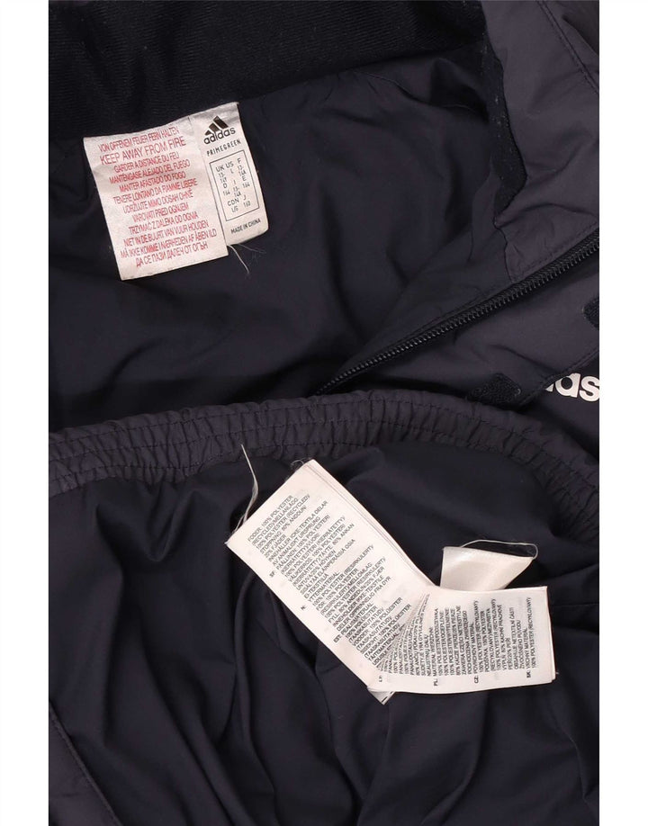 Adidas Boys Padded Jacket 13-14 Years Navy Blue Polyester