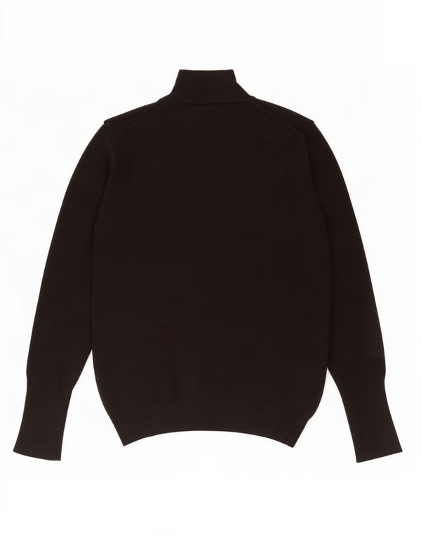 Zara Womens Roll Neck Jumper Sweater UK 14 Large Black Viscose