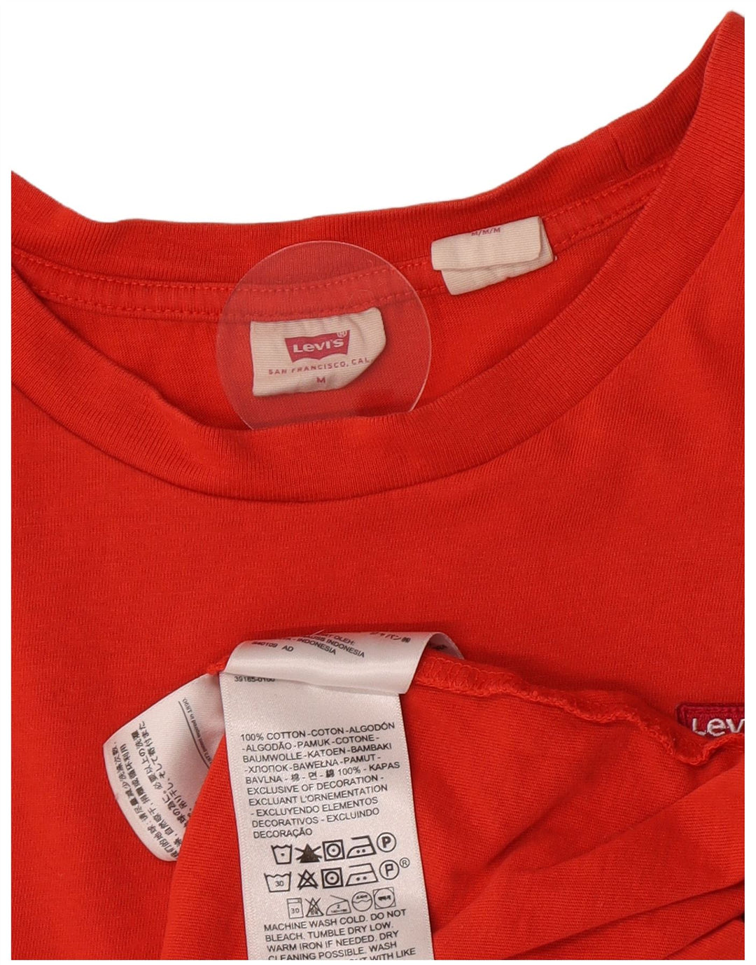 Levi's Womens T-Shirt Top UK 12 Medium Red Cotton