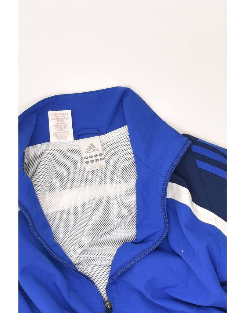 ADIDAS Boys Tracksuit Top Jacket 13-14 Years Blue Colourblock Polyester | Vintage Adidas | Thrift | Second-Hand Adidas | Used Clothing | Messina Hembry 