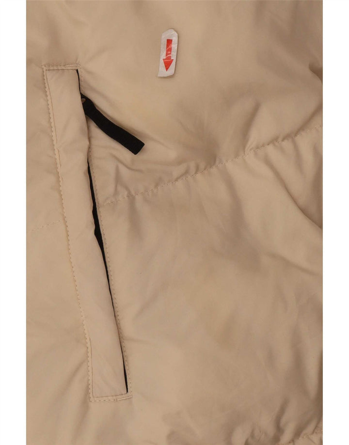 Zara Womens Padded Jacket UK 16 Large Off White Polyester