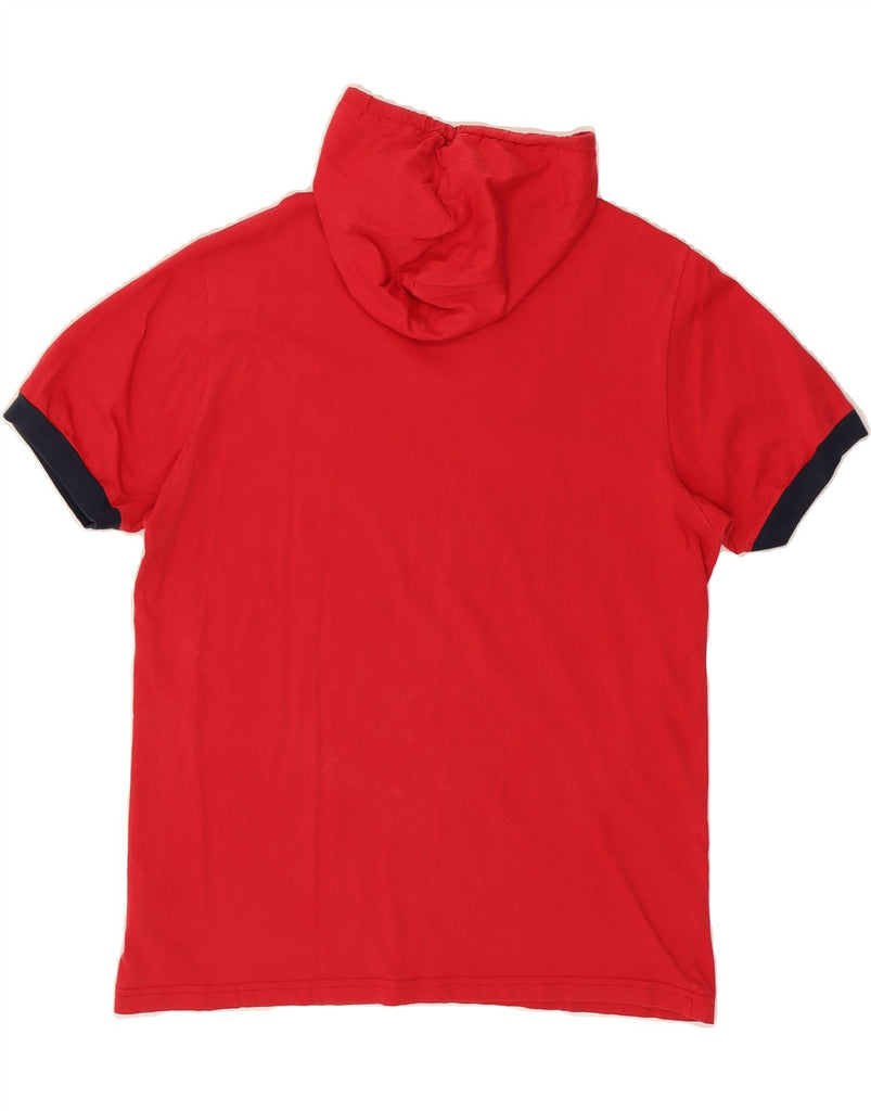 CONVERSE Womens Hooded T-Shirt Top UK 16 Large Red Cotton Vintage Converse and Second-Hand Converse from Messina Hembry 