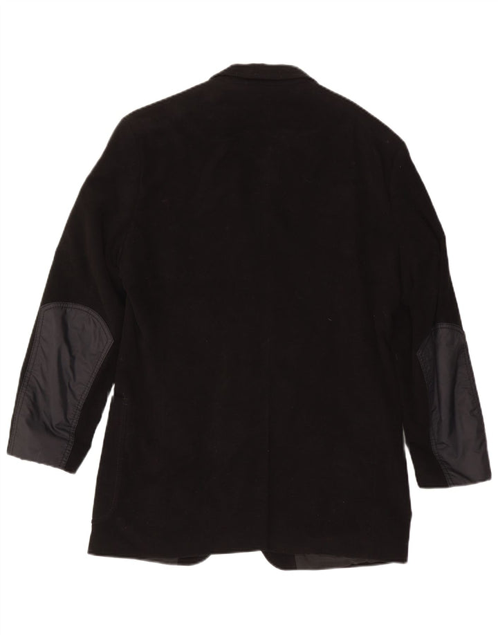 Hugo Boss Mens 3 Button Blazer Jacket IT 46 Small Black Colourblock Cotton