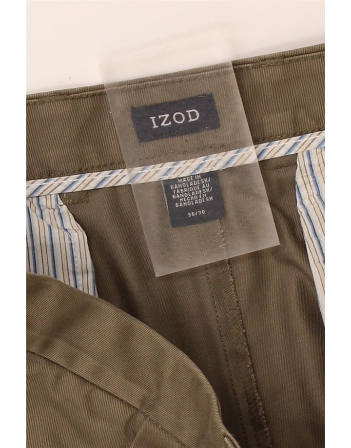 IZOD Mens Pegged Chino Trousers W36 L30 Khaki Cotton Vintage Izod and Second-Hand Izod from Messina Hembry 