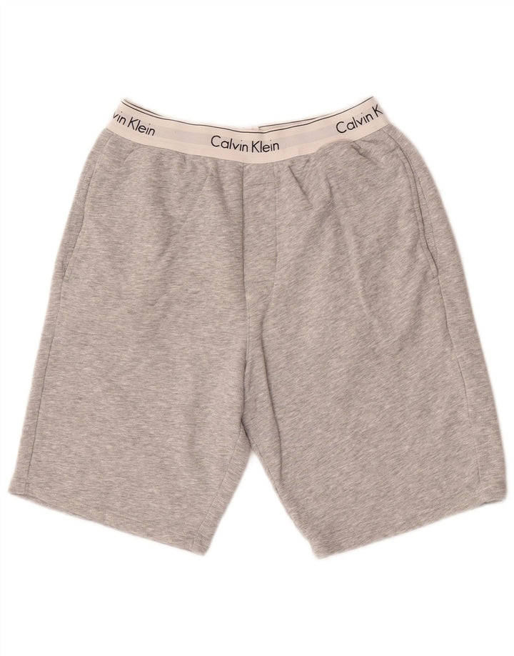 Calvin Klein Mens Graphic Sport Shorts Small  Grey Cotton