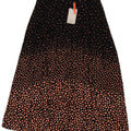 Oasis Womens Flared Skirt Medium W28  Black Spotted Polyester