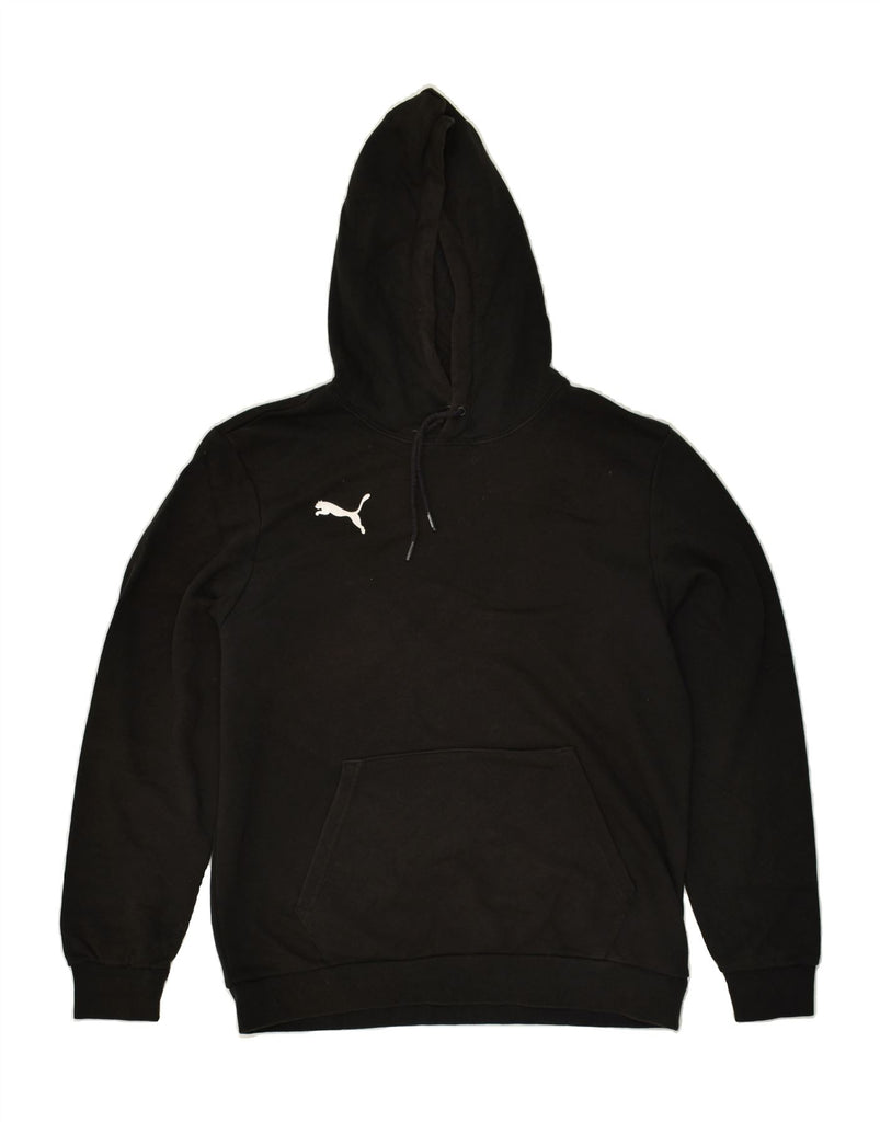 PUMA Mens Hoodie Jumper Medium Black Cotton | Vintage Puma | Thrift | Second-Hand Puma | Used Clothing | Messina Hembry 