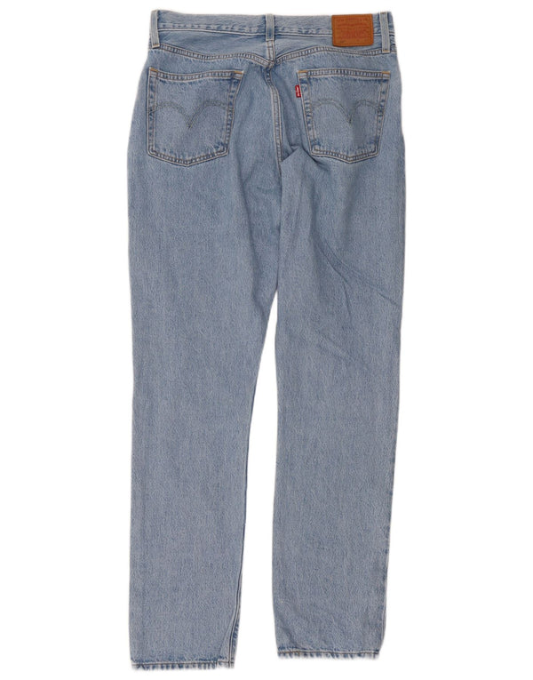 Levi's Womens 501 High Waist Straight Jeans W30 L32 Blue Cotton
