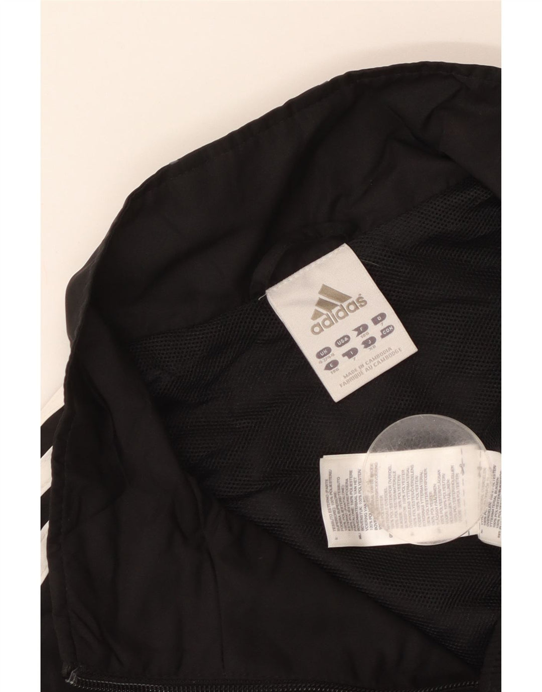 Adidas Mens Tracksuit Top Jacket UK 42/44 Large Black Colourblock Polyester