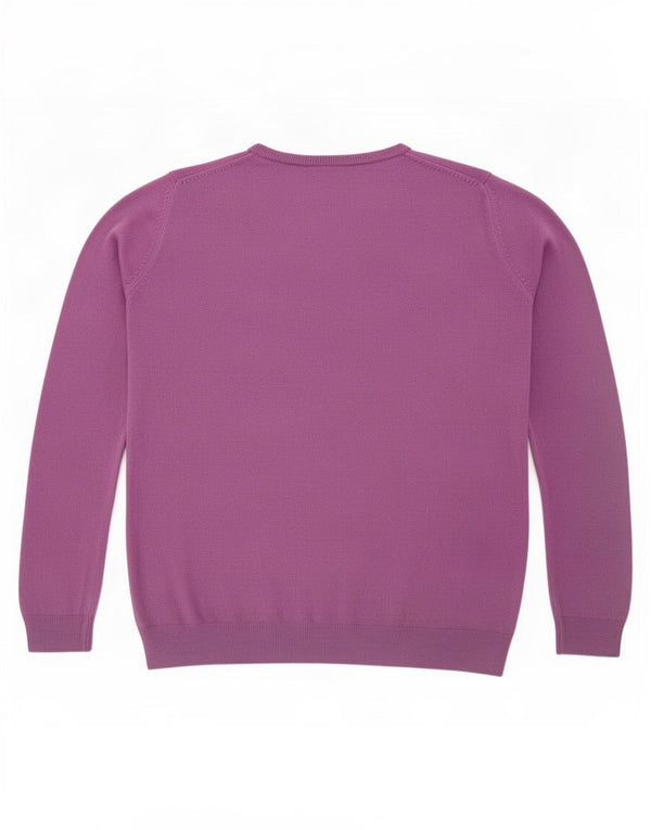 Marks & Spencer Womens Boat Neck Jumper Sweater UK 12 Medium Purple Acrylic