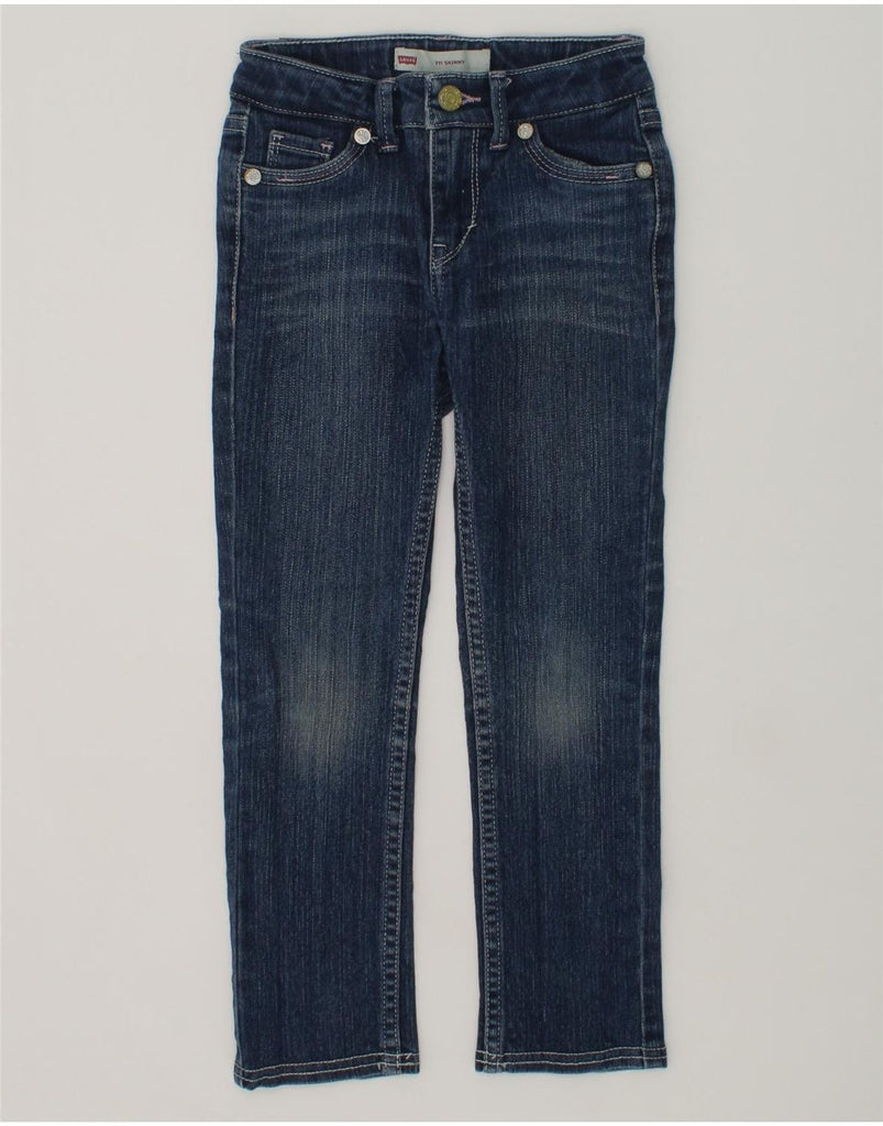 LEVI'S Girls 711 Skinny Jeans 4-5 Years W20 L18 Blue Cotton | Vintage Levi's | Thrift | Second-Hand Levi's | Used Clothing | Messina Hembry 