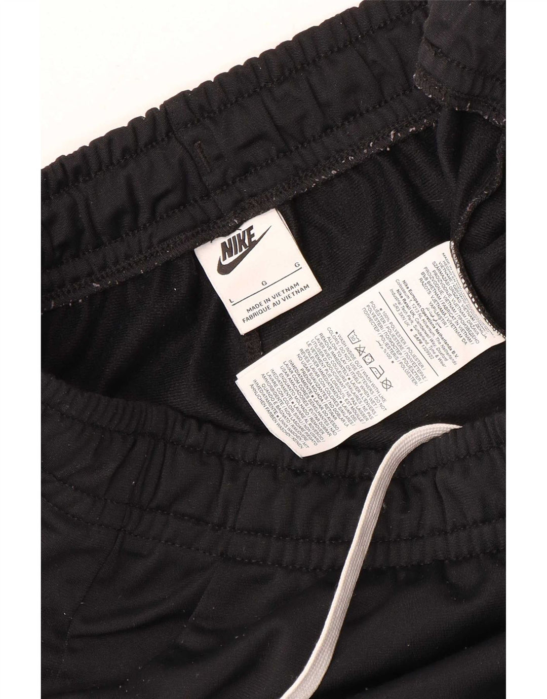 Nike Mens Tracksuit Trousers Joggers Large  Black Colourblock Polyester