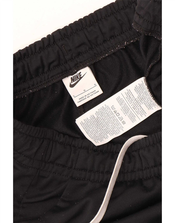 Nike Mens Tracksuit Trousers Joggers Large  Black Colourblock Polyester