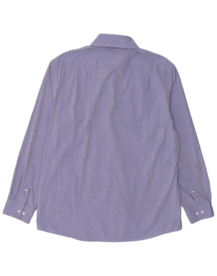 Tommy Hilfiger Mens Slim Fit Shirt Size 16 Large Blue Geometric