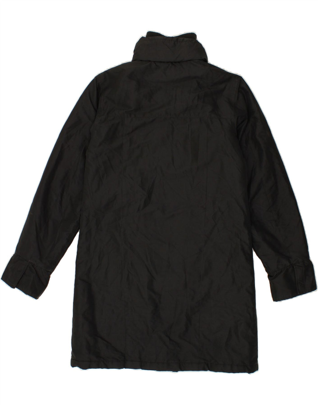 WOOLRICH Womens Overcoat UK 14 Medium Black Polyester Vintage Woolrich and Second-Hand Woolrich from Messina Hembry 