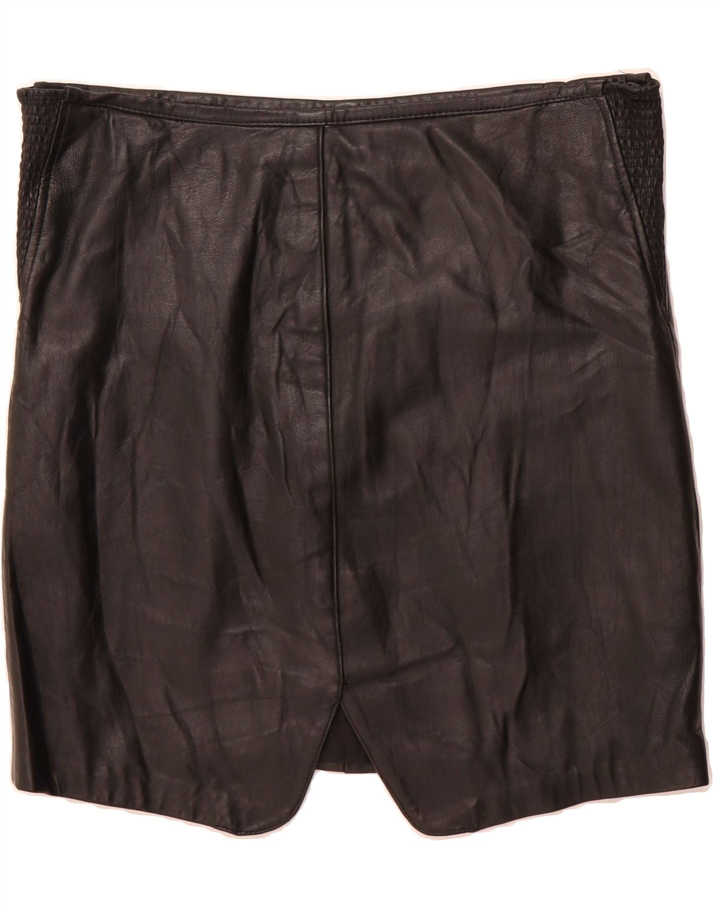 Gonna in pelle da donna VINTAGE W32 Large Nero