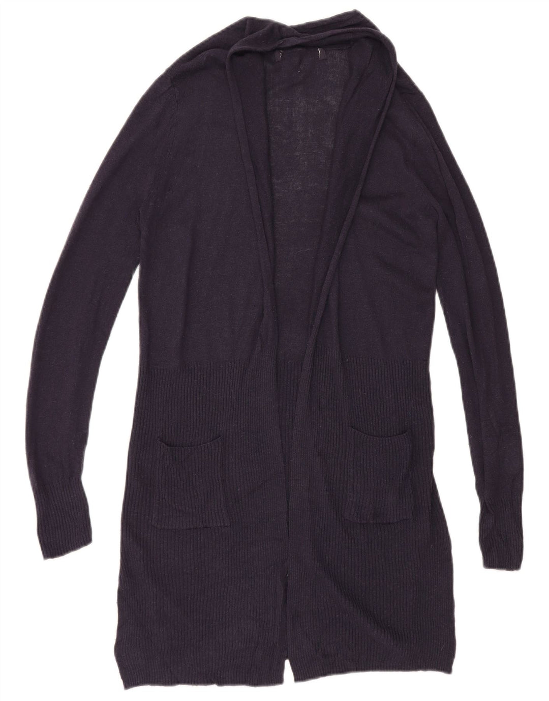 MARKS & SPENCER Womens Longline Cardigan Sweater UK 10 Small Navy Blue
