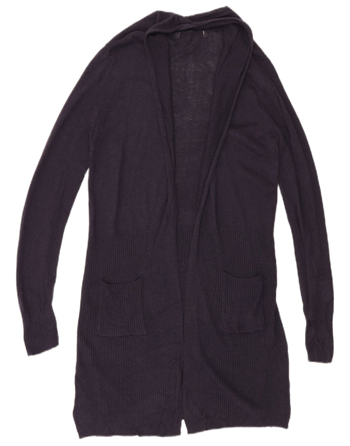 MARKS & SPENCER Womens Longline Cardigan Sweater UK 10 Small Navy Blue