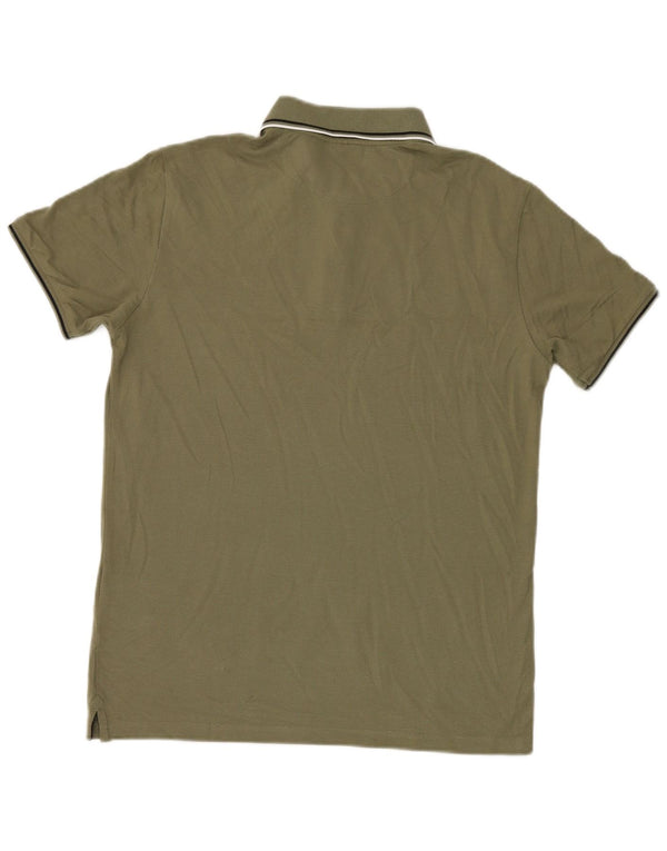 Champion Mens Polo Shirt Small Khaki Cotton