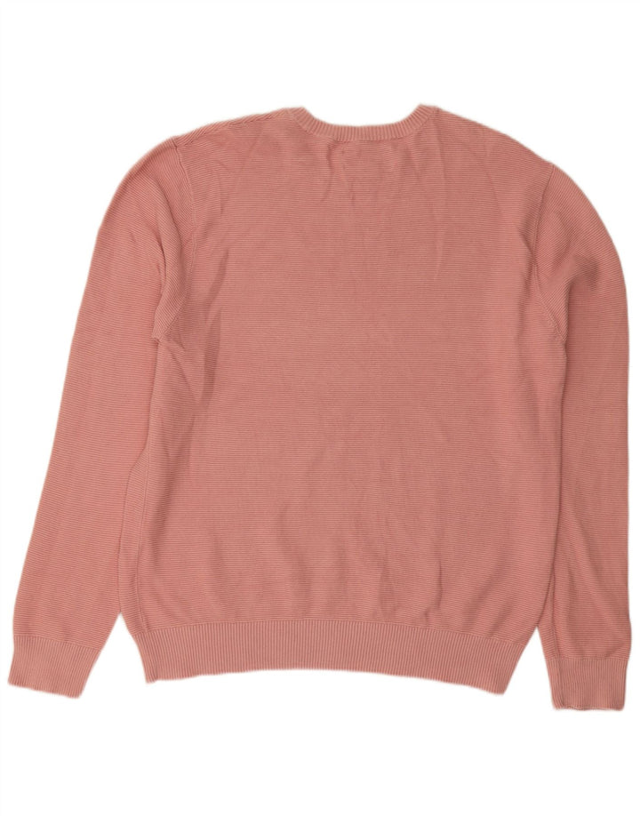 Penguin Mens Crew Neck Jumper Sweater XL Pink Cotton