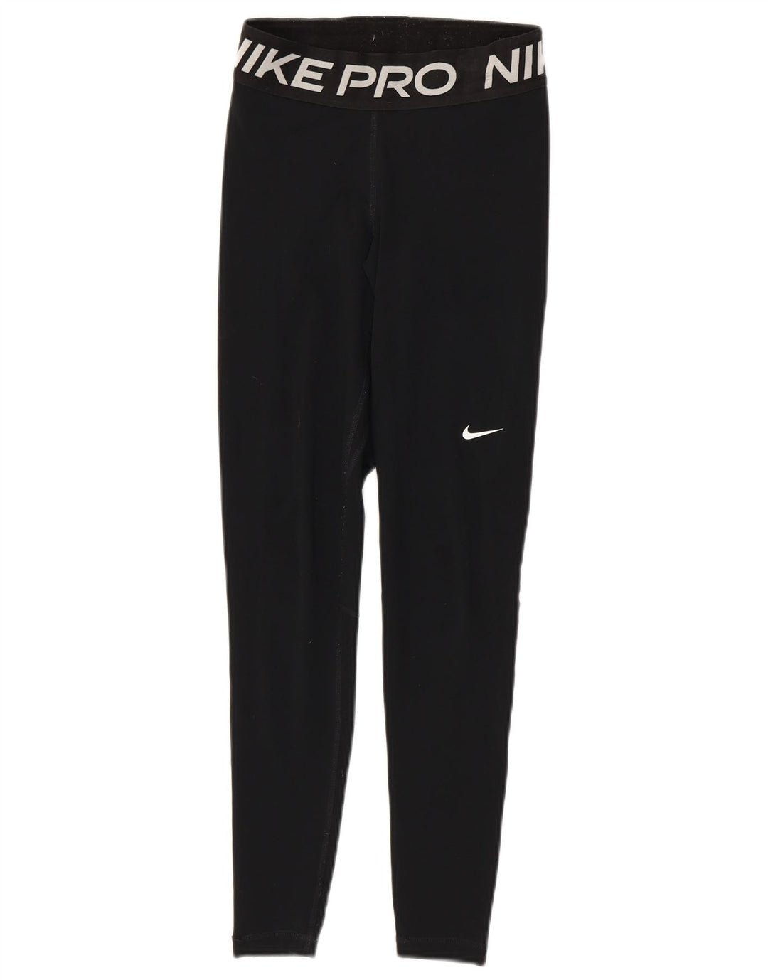 Nike Womens Dri Fit Graphic Leggings UK 4 XS Black Polyester