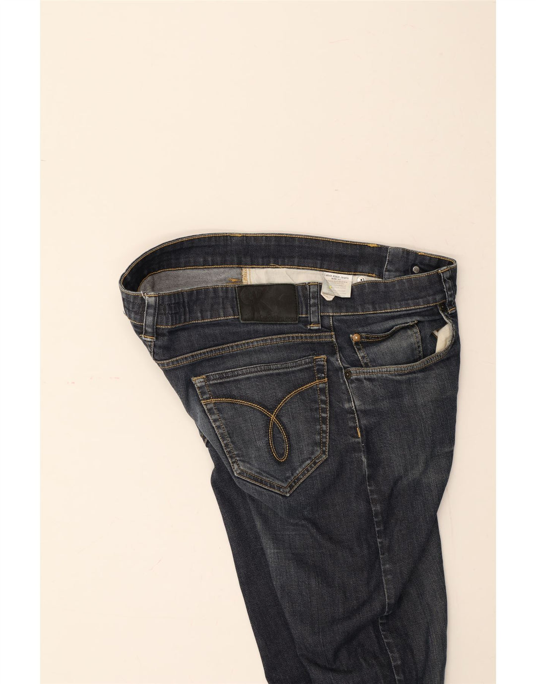 CALVIN KLEIN Womens Slim Jeans W33 L30 Blue Cotton Vintage Calvin Klein and Second-Hand Calvin Klein from Messina Hembry 