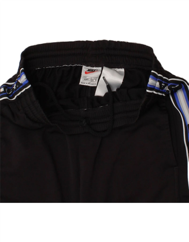 NIKE Boys Tracksuit Trousers Joggers 12-13 Years Large Black Colourblock Vintage Nike and Second-Hand Nike from Messina Hembry 