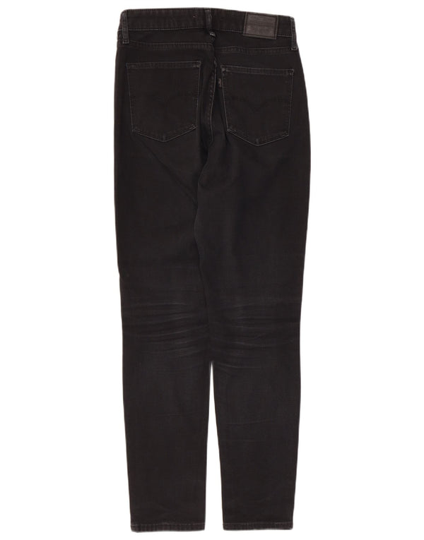 Levi's Womens 721 High Rise Skinny Jeans W28 L28 Black Cotton