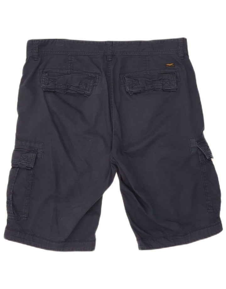 Pme Legend Mens Cargo Shorts W34 Large  Navy Blue Cotton